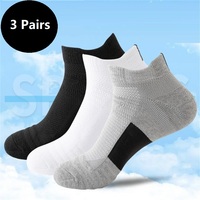 1/3 Pairs Anti-slip Football Socks Men Cotton Sock Short Long Tube Soccer Basketball Sport Socks Breathable Deodorous Male Sock