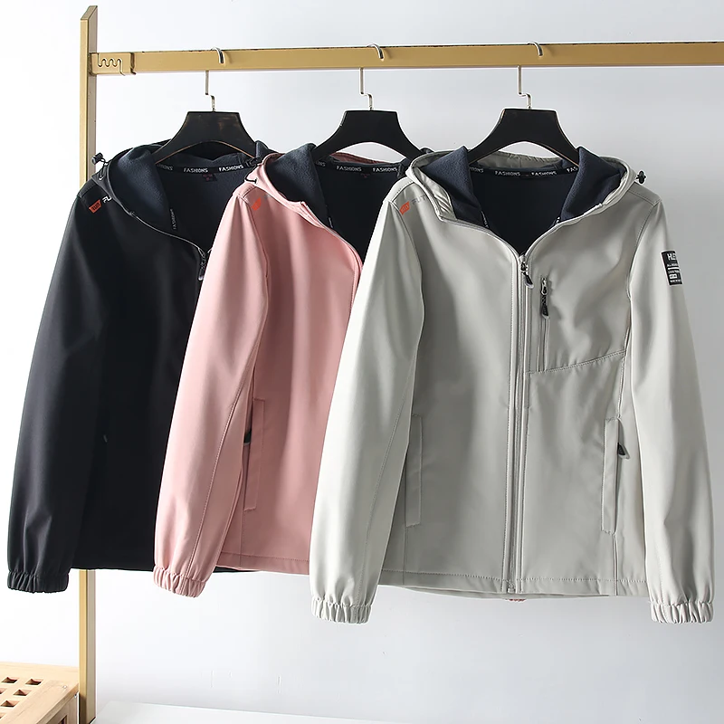 

Reflective Running Softell Jaet Women's Outdoor Casual Sportswear Autumn Winter Hooded Zipper Coat Faionable Long Sve