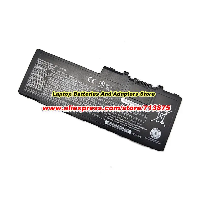 Imagem -02 - Bateria Genuína para Panasonic Toughbook Cf-vzsu0qw Cf-vzsu0qw Cf-vzsu0qw 11.4v 2600mah 30wh Cf20 Fz-a2 Cf-vzsuoqr