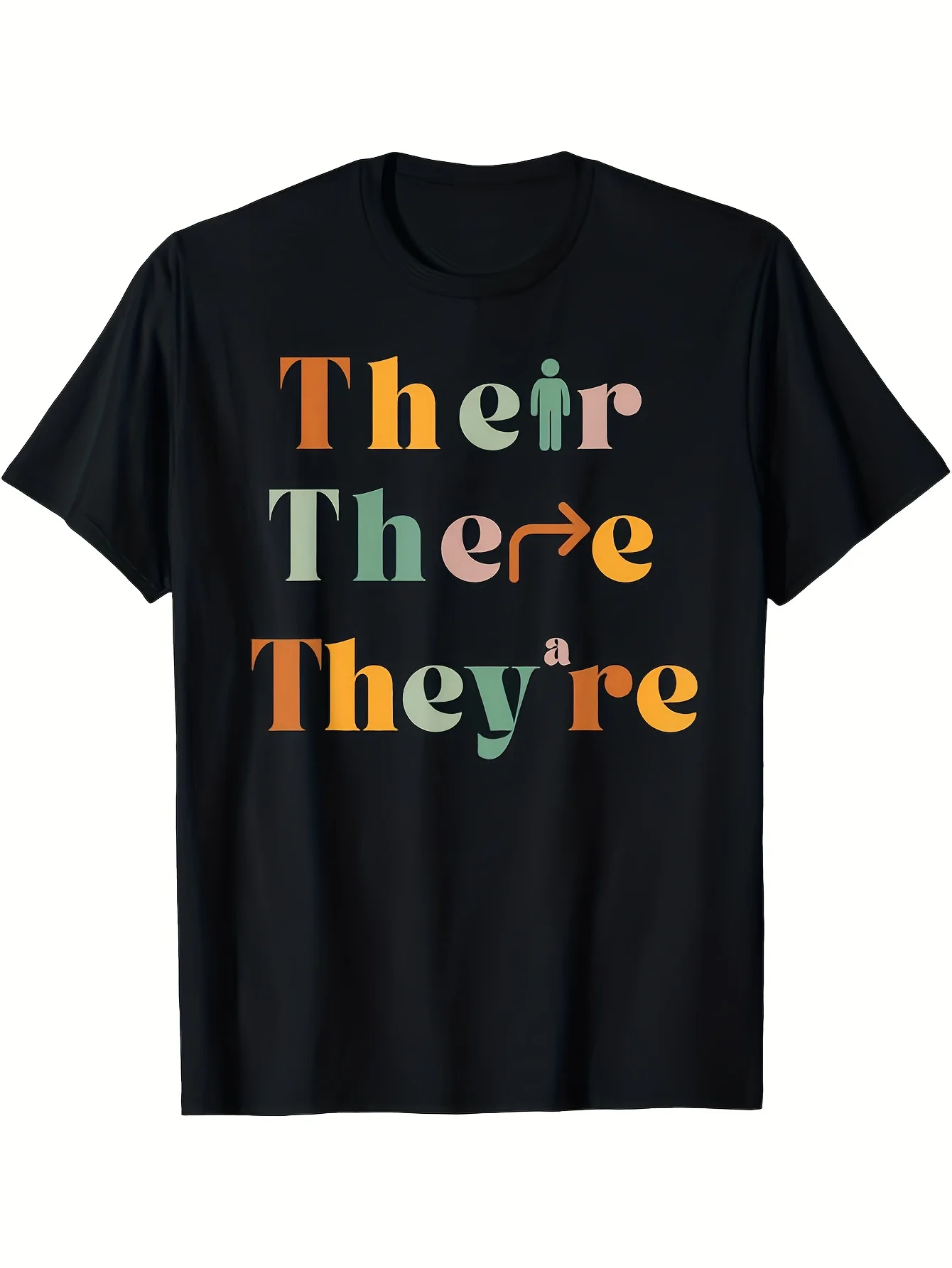 Fun Teacher-Themed Graphic T-Shirt – Colorful 