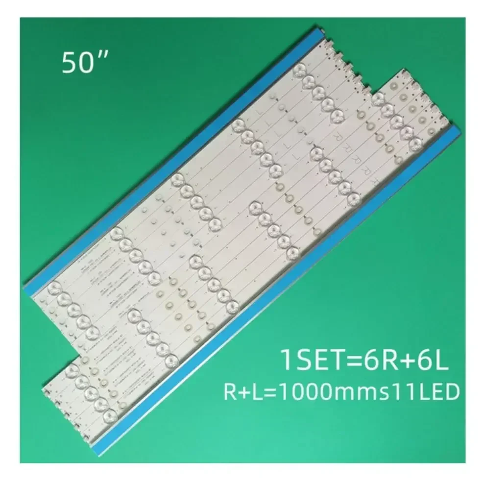 LED backlight strip11LED For 50PFH6550 50PFH4329/88 50PFH4009/88 50PFH6510/88 LC-50LB481U 50PFK6501 50PFK6510 500TT41 500TT42 v4