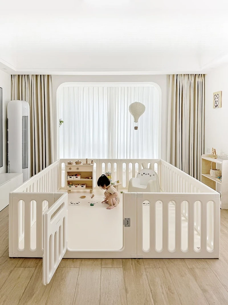 

breathable and non-toxic children's fence floor mat mat gift 200 * 140 Rubik's cube fence + IXPE4CM thick pad mocha color