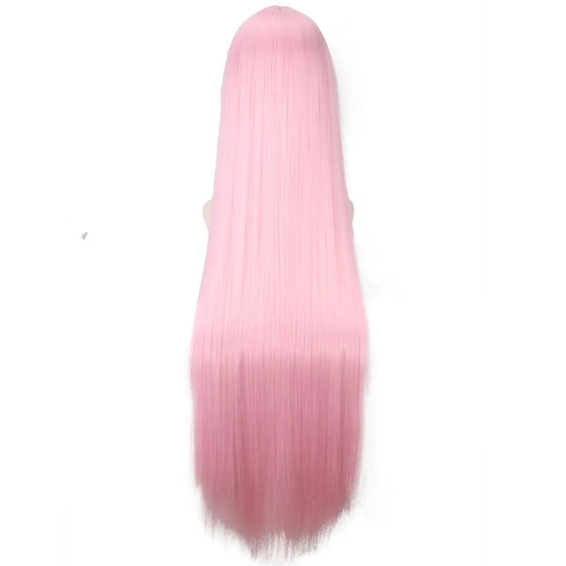 Nul Twee Rol Hoofddeksels Anime DARLING in De FRANXX Heroine Modellering Pruik Podium Rollenspel Hoofddeksels Anime Roze Lang Haar Pruik Cover