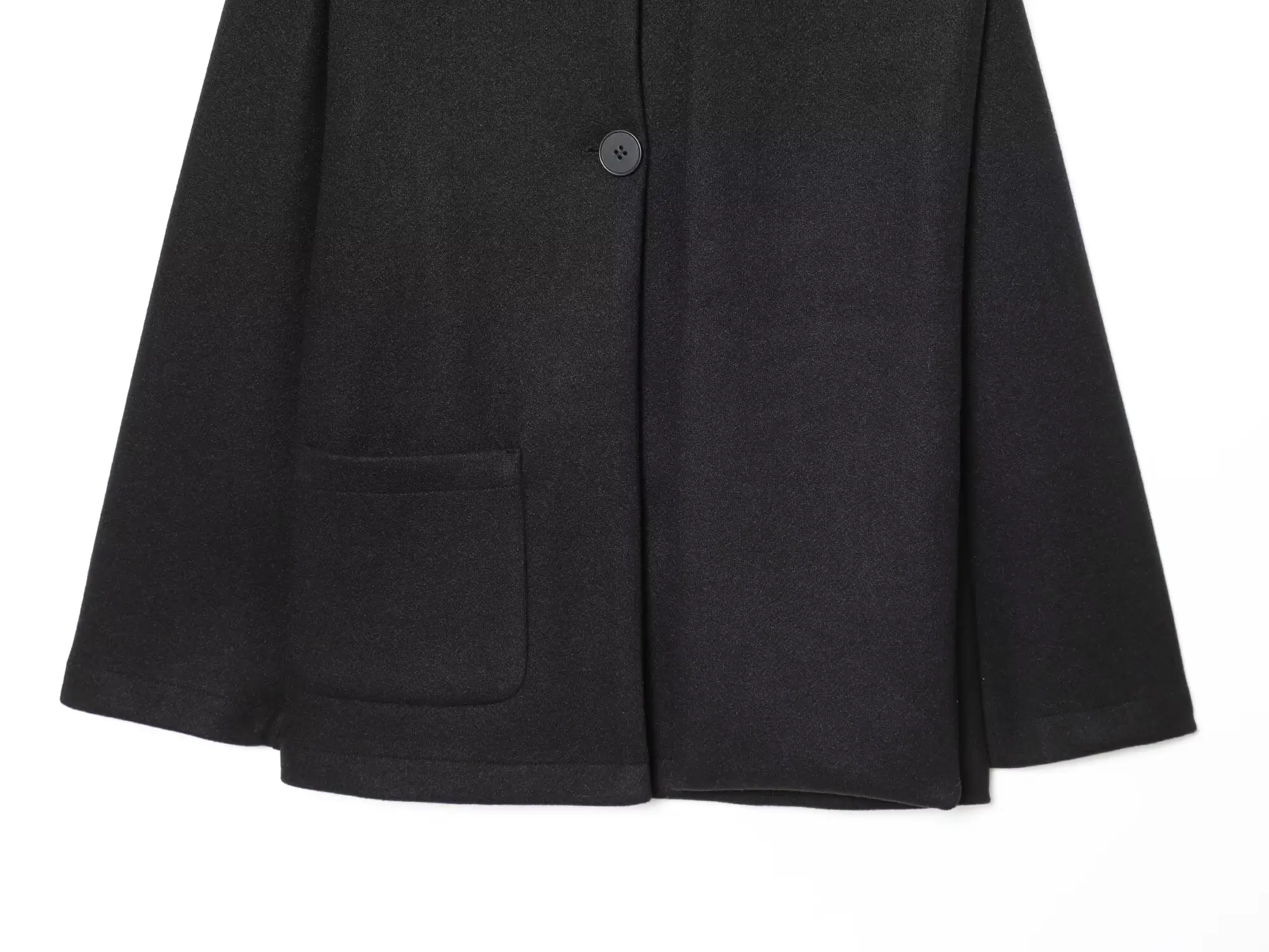 BSAY Französischer Minimalistischer Damenmantel mit einteiligem Schal-Kragen, Rundhalsausschnitt, einreihig, mit Taschen, für den Alltag im Herbst und auf Reisen. – Detail 19