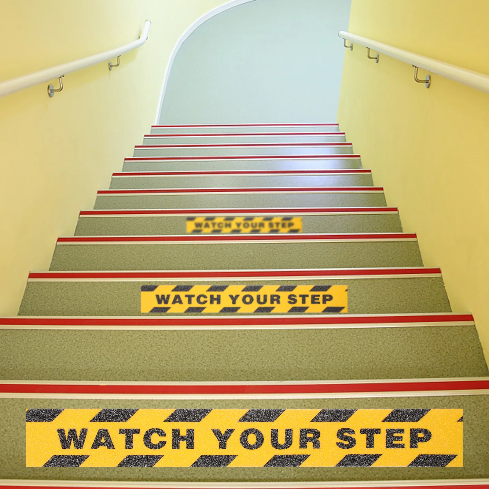 

1 Roll Anti-Slip Tape Watch Your Step Sticker Safety Warning Adhesive Floor Warning Sign Non Skid Tape for Stairs Walkways Wet