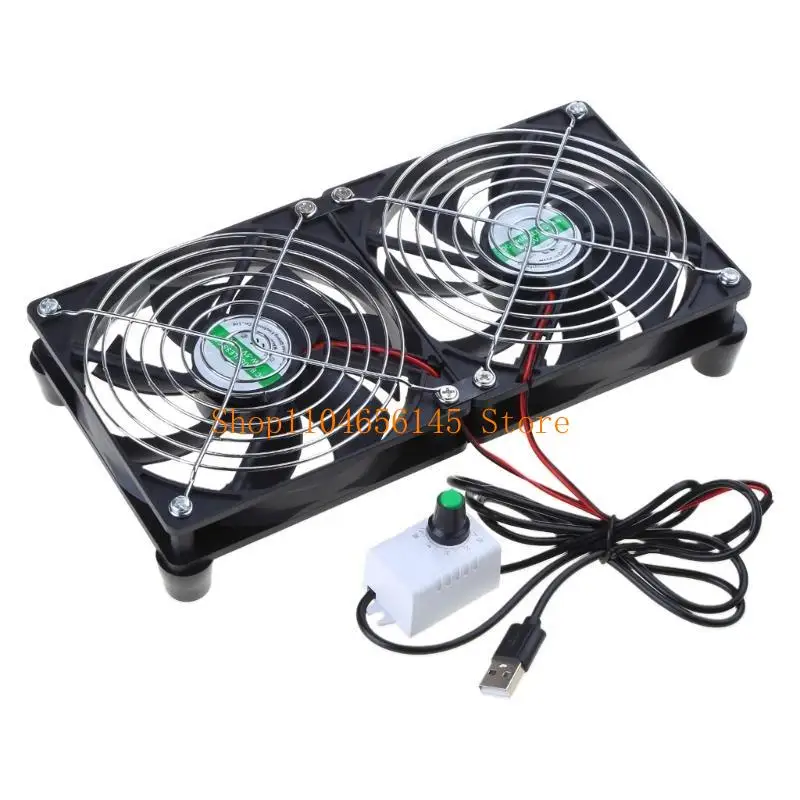 652F 5V USB Powered 120mm Case Fan 2000PRM Gaming Cooling Fan with Switches Cable