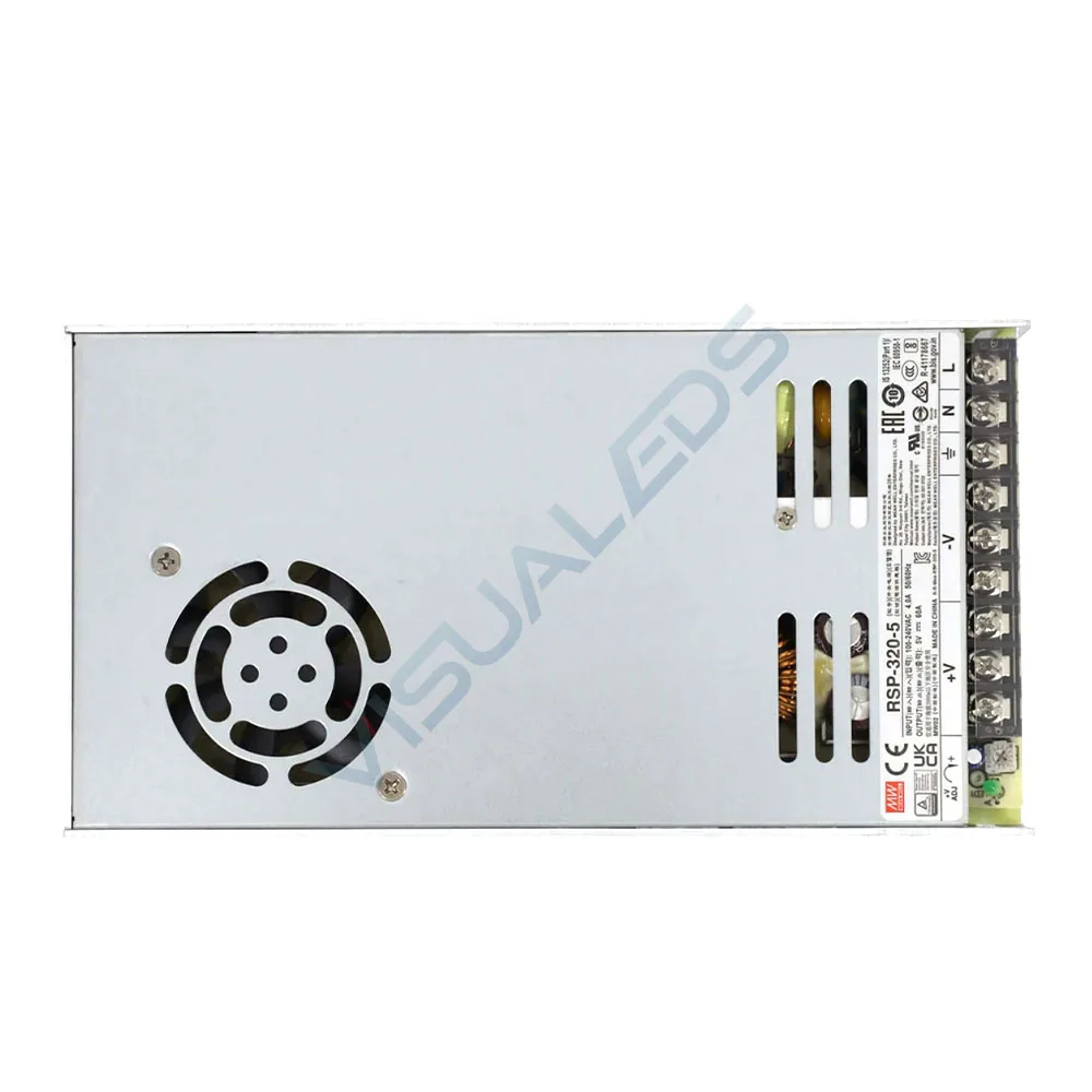 Meanwell-fuente de alimentación LED, RSP-320-5, ultrafina, PFC