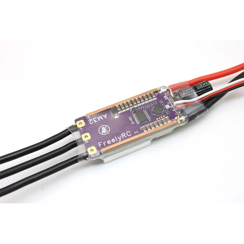 2-6S 75A AM32/ESCape32 ESC Brushless Motor Speed Regulator with Welded 14AWG Wire Support Proportional Brake 5V/6V/7.4V BEC