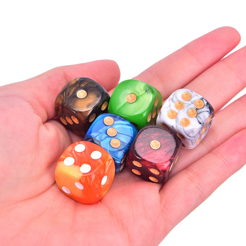 10pcs/set Round Corner Dice 6 Sided 16mm Dice Playing Table Bar Games