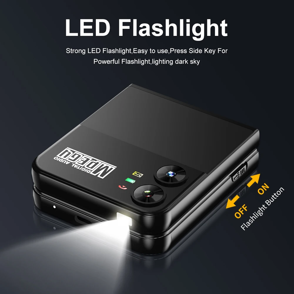 SERVO Flilo4 Mobile Phone 4 SIM Standby Speed Dial Magic Voice Blacklist Flashlight FM Radio 2.6"Display Flip Cellphones Type-C