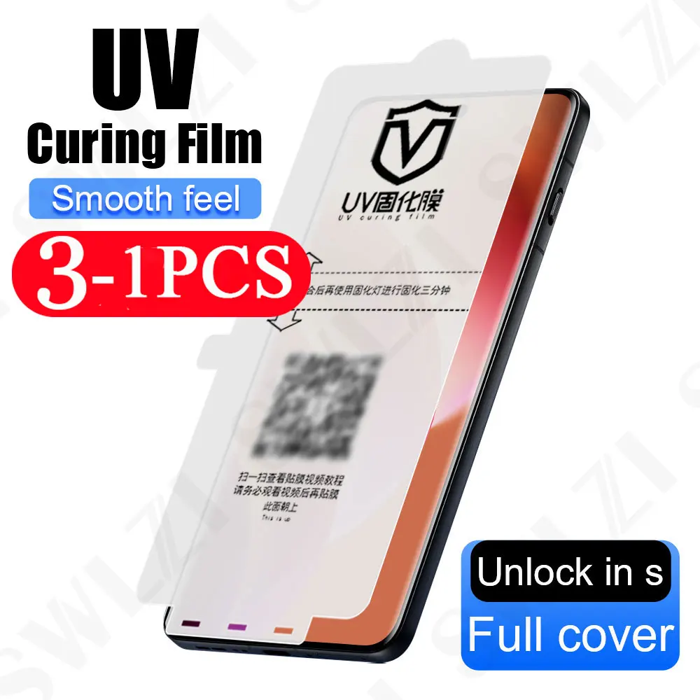 3/2/1 Pcs UV light curing film for OPPO Find X8 X7 Not Glass X6 X5 Pro Phone Screen Protector Protective film Reno 12 11 10 Pro