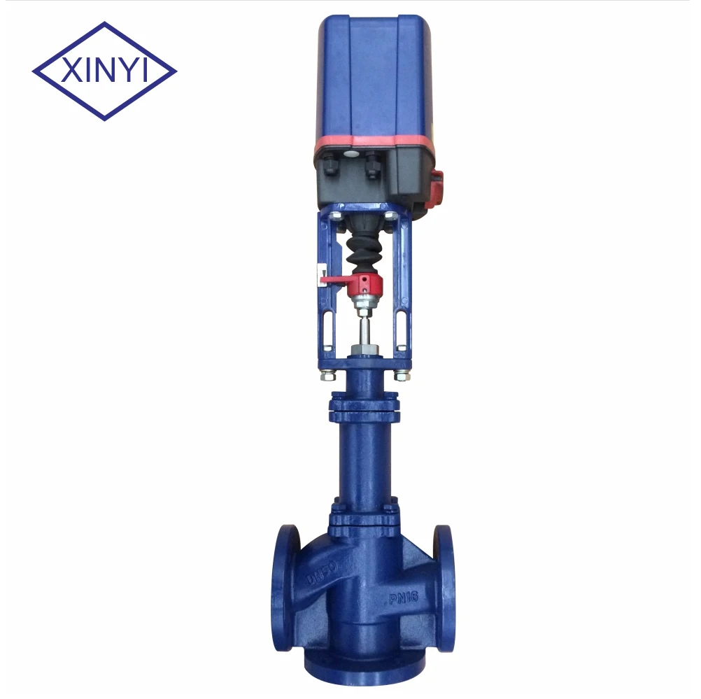 PN16-40 Motorized Electric Actuator Control medium pressure steam control Regulating valve used on Setting machine