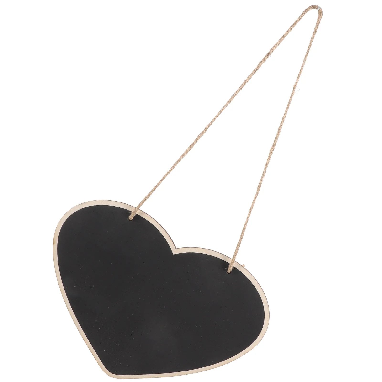 1 pcs Heart Shaped Black Chalkboard Wooden Hanging Message Board For Home Office Wedding Party Decor Memo Board Notice Sign