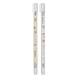 AIHAO-Rilakkuma Caneta Gel Assinatura Tinta Preta, Exame do Estudante, Caneta Água, Material de Escritório, 0,35mm, GP1605, 2Pcs