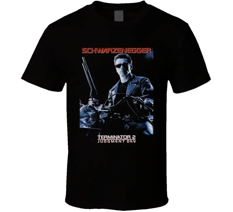 Terminator 2 Schwarzenegger 90's Retro Movie T Shirt