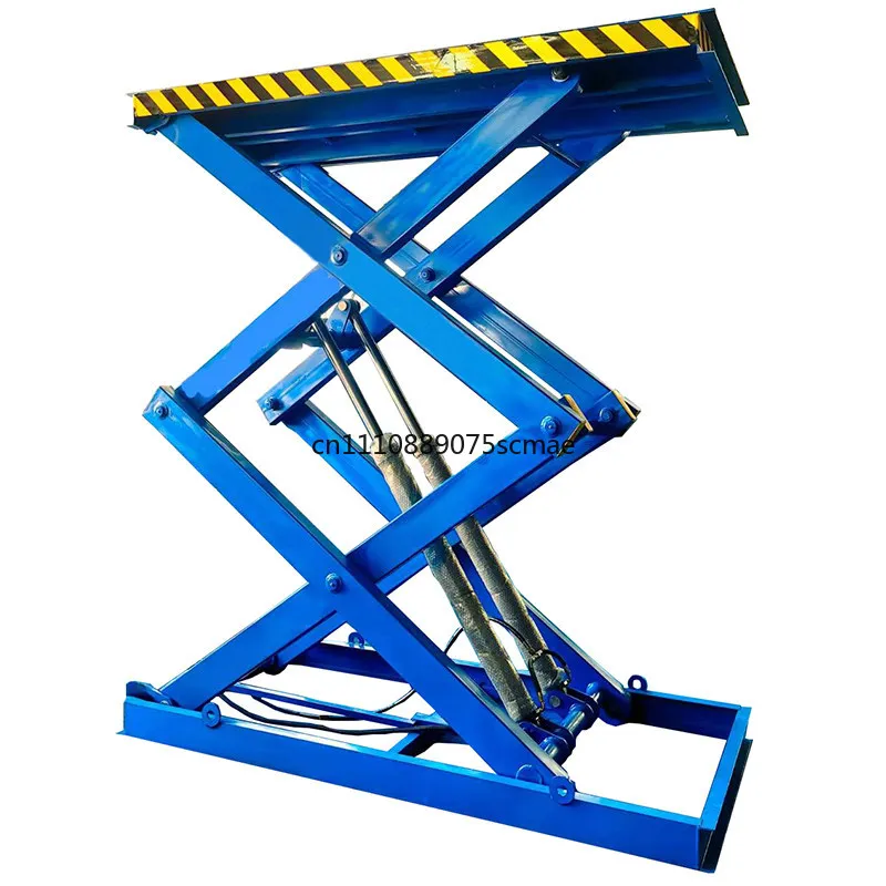 Electric hydraulic lifting platform Scissor fork type simple size 2 tons 3 tons fixed factory unloading lift