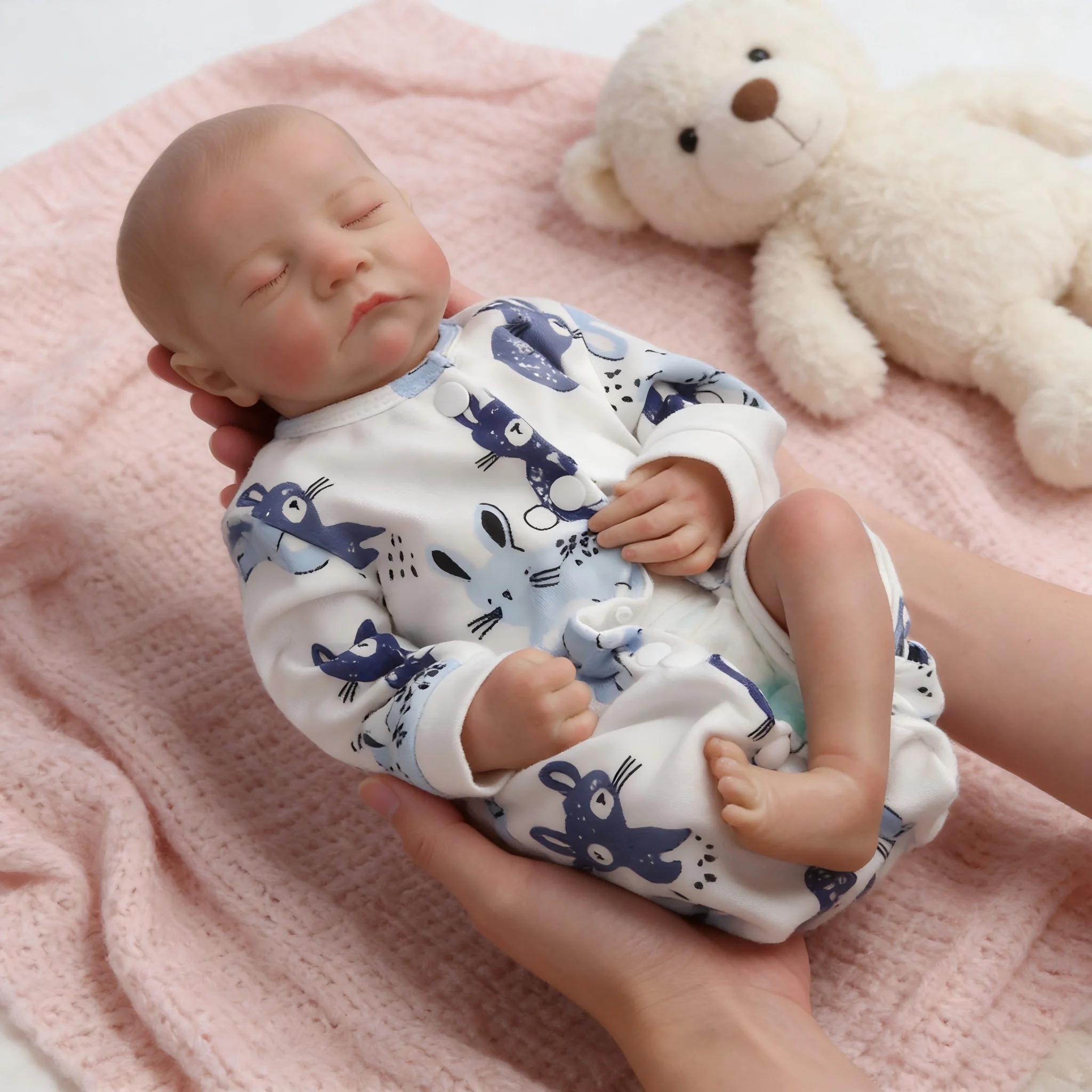 18-Inch Reborn Baby Dolls  - Realistic Newborn, Soft Weighted  Body, Adorable Poseable Real Life Doll– Gift for Kids Age 3+