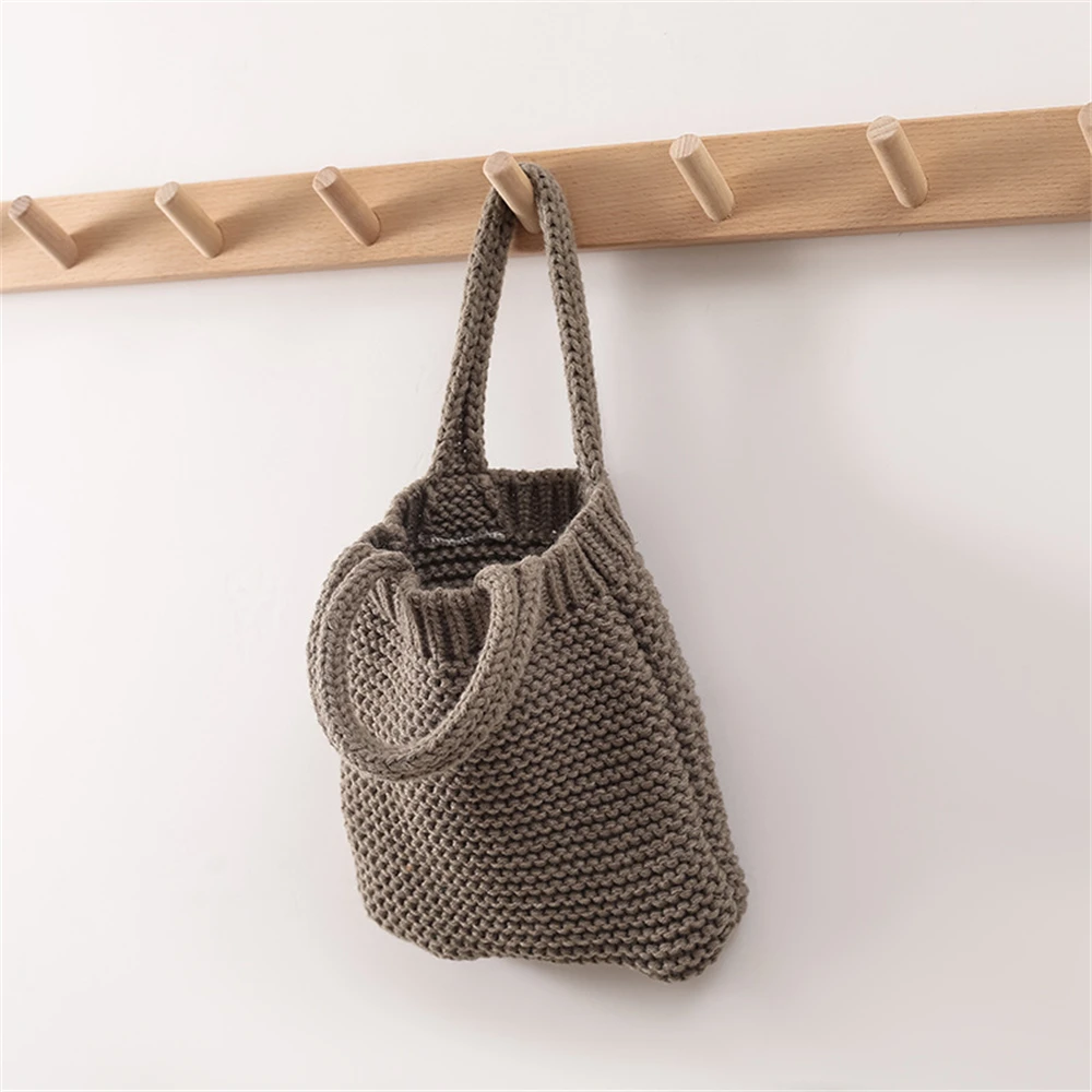 Knitted Handbag for Women's Beach Eco Bag Casual Lightweight Shoulder Tote Bag Female Boho Style Shopping Woven Bolsos Shopper