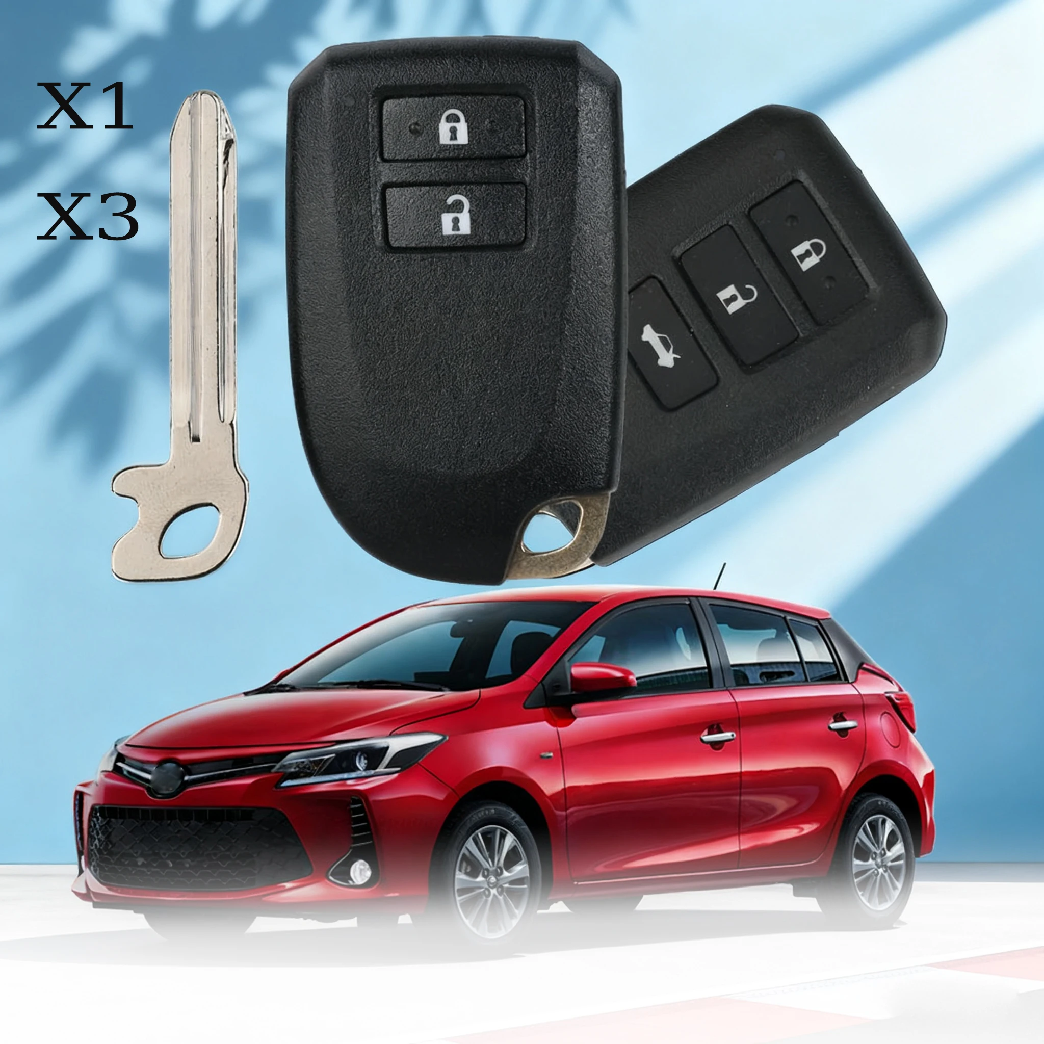 

jingyuqin X1 X3 Remote Replacement Smart Remote Control Car Key Shell For Toyota Yaris Prote Hiace Spade Sinnea Vios