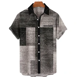 2022 New Men's Button-Up Shirts Casual Fashion T Shirt Oversized Vintage Shirts 3D Custom Cheap Short Sleeves Men's Clothing 5xl