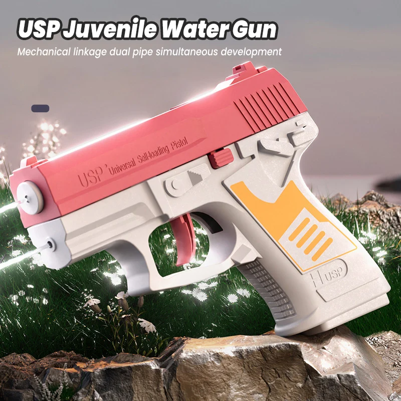 New USP Children's Glock Water Gun With Continuous Firing Press Type Water Spray Toy Water Gun Linkage Automatic Water Gun