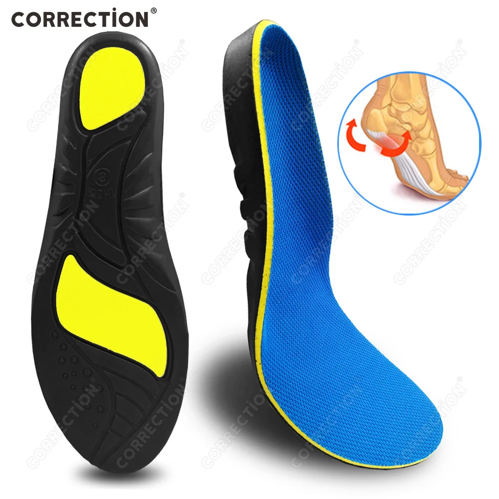 

3D Orthotic Insoles Flat Feet Arch Support Plantar Fasciitis Pain Relief Pronation EVA Sport Running Unisex Men Women