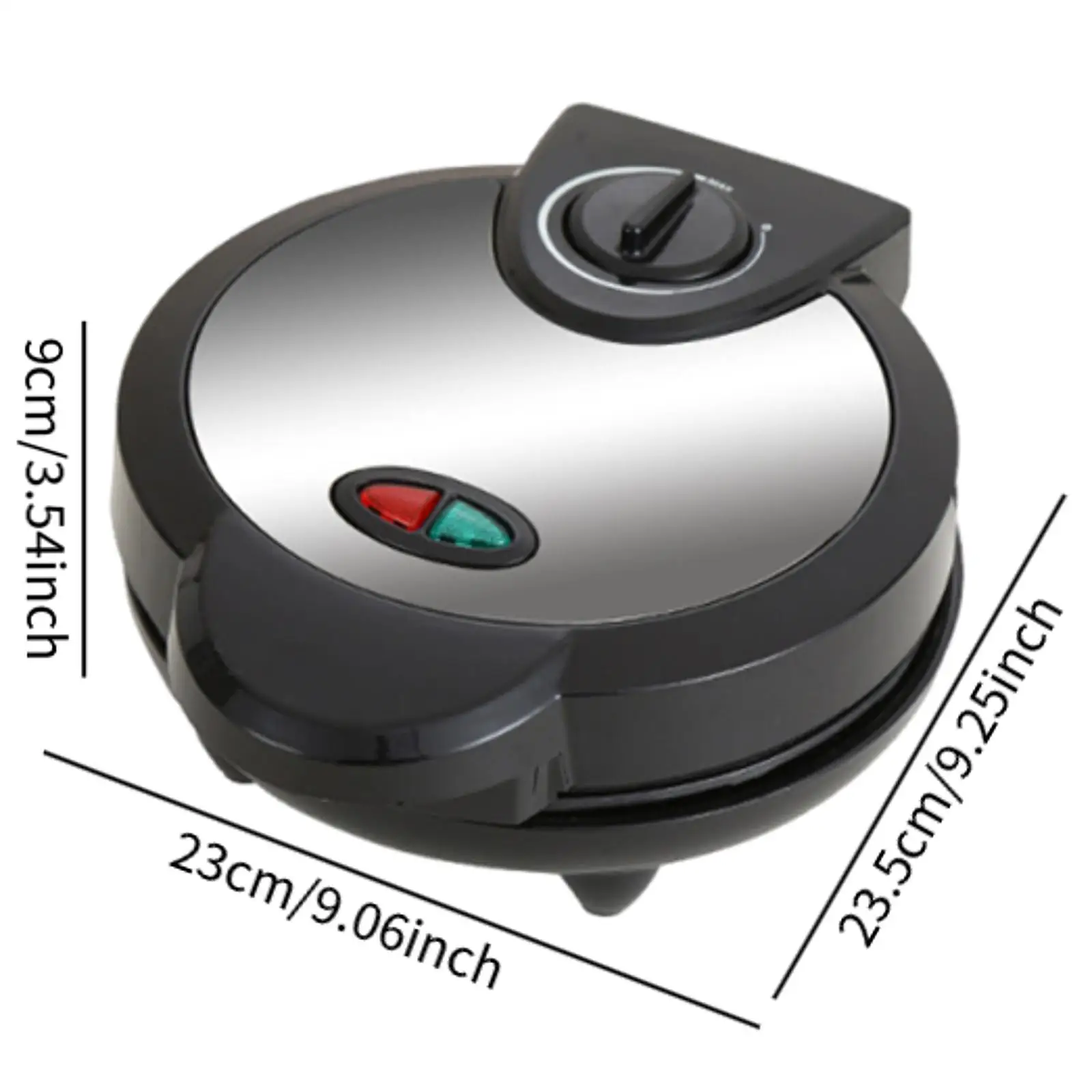 صانعة الوافل مقاس 9 بوصة للتحكم في الحواف قابلة للتعديل لوجبات الإفطار البرغرية