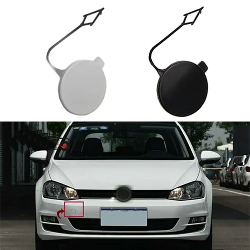 Exterior Front Bumper Tow Hook Trailer Eye Cover Trim Cap ABS Fit for VW Golf 7 MK7 2014 2015 2016 2017