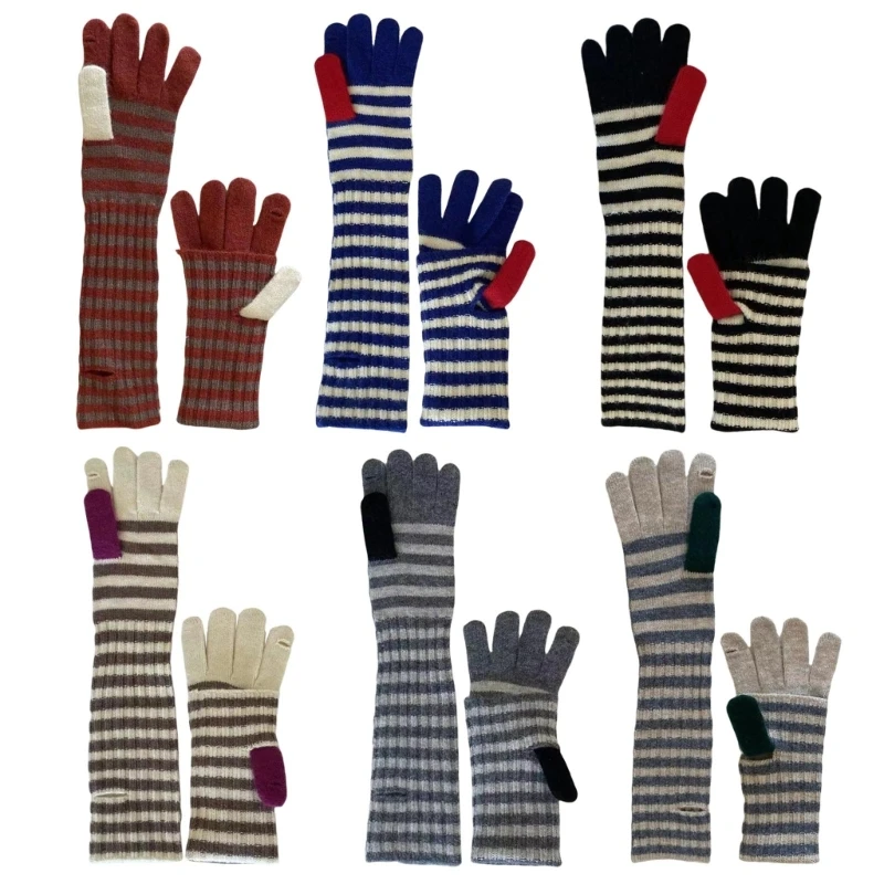 

Теплые перчатки. Стильные вязаные зимние термоперчатки для мужчин. Перчатки с длинными пальцами. Прямая поставка