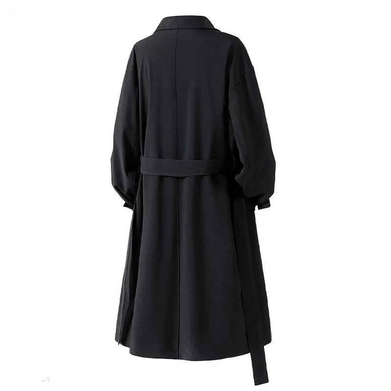 Men's Long Trench Coat 2026 Spring Autumn Premium Trench Coat Trendy Retro Mid Length Casual Over The Knee Elegant Coat
