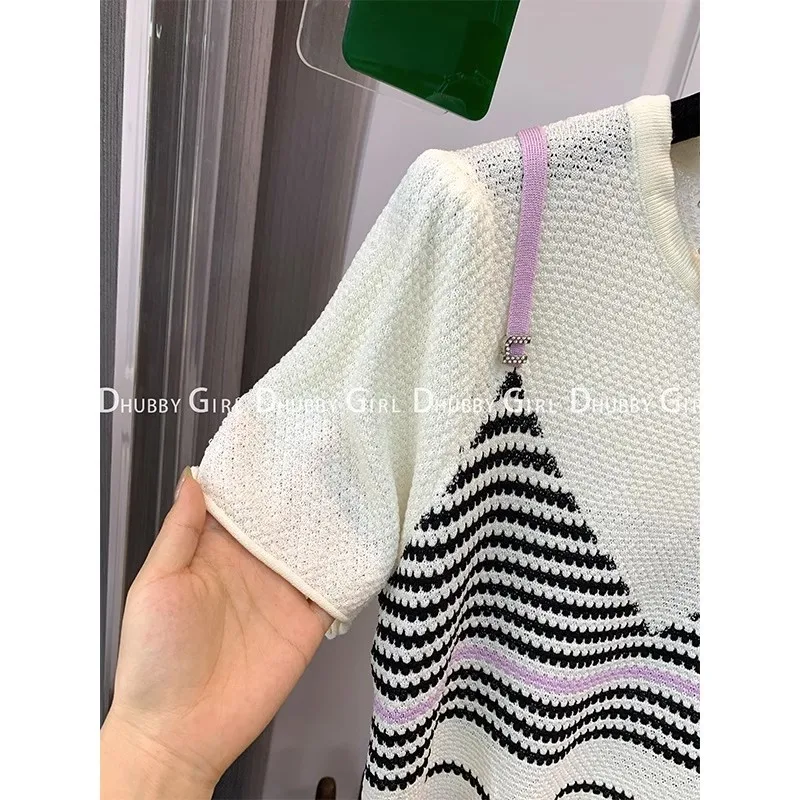 Sweet And Cute Party Ruffled Edge Short Sleeve A Two-Piece T-Shirts Girls Tshirts Short Folds Tops For Women