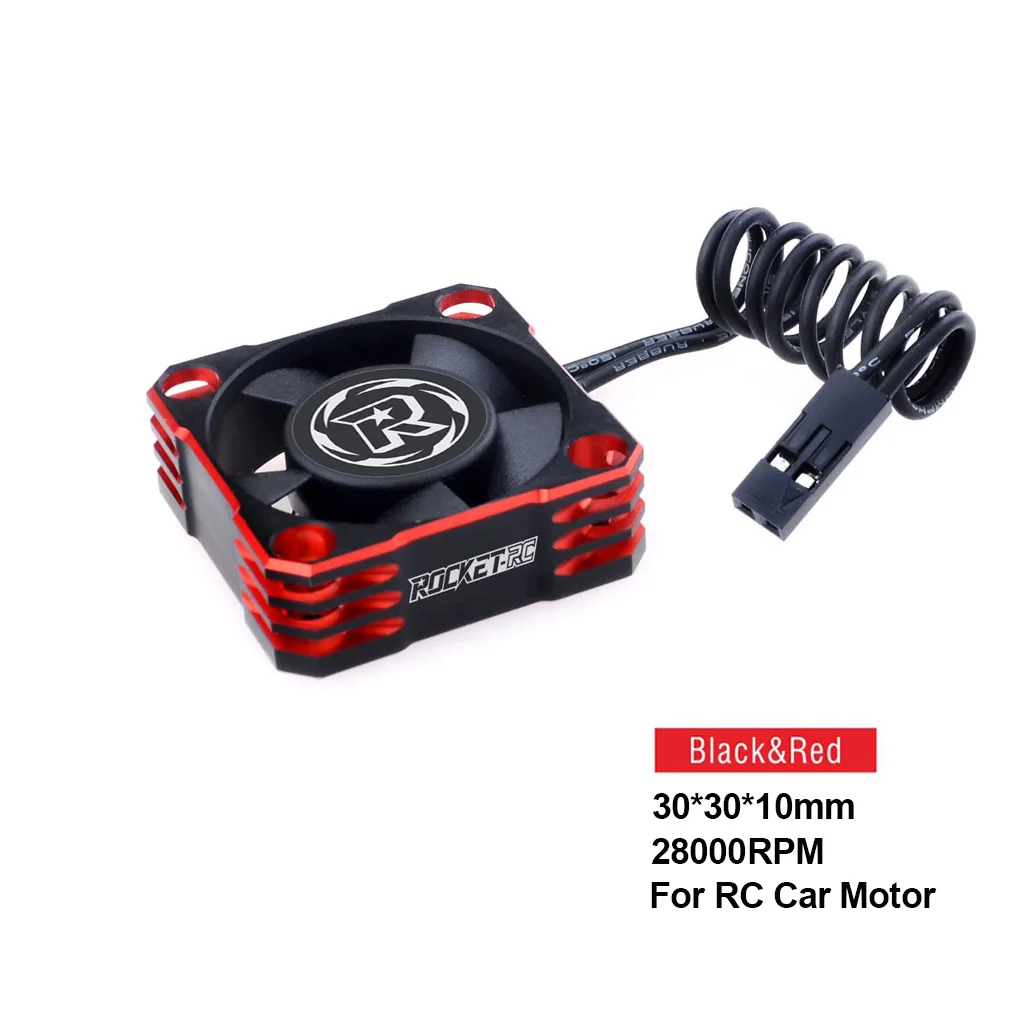 Surpass Hobby Rocket-RC 30mm 40mm 50mm 25mm 35mm Metall Lüfter für RC Auto ESC Motor Wärmeableitung-V2 Version Rot & Schwarz – Detail 7