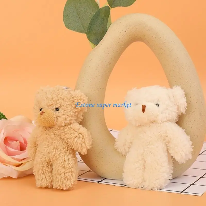 

090B Cartoon Bear Doll Plush Bear Mini Stuffed Animals Child School Backpacks Pendant