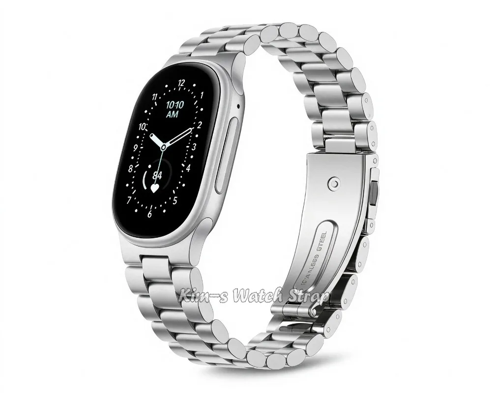 Original No Gaps Luxury Stainless Steel Strap For Google Fitbit Edge Metal Bracelet Business Band Correa