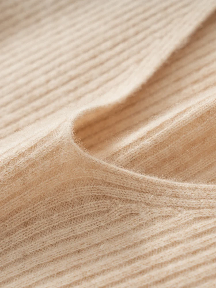 

100% Cashmere Pullover Sweater Autumn Winter Women's V-neck Soild Regular Fit Versatile Knitwear Long Sleeve Tops Light Luxury