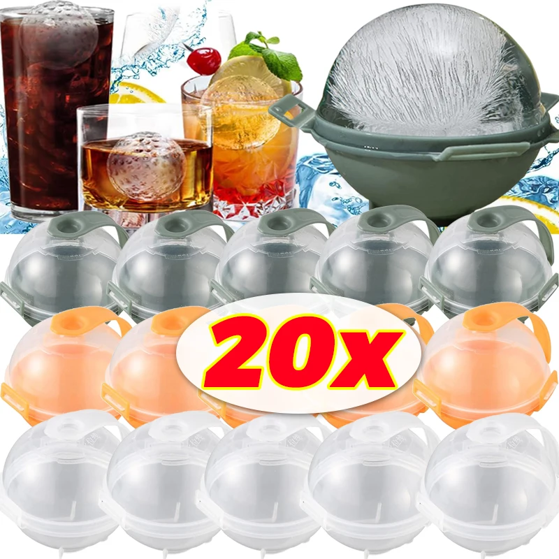 1/20 قطعة قوالب مكعبات الثلج مكعبات الثلج المستديرة صناع كتل الآيس كريم القابلة لإعادة الاستخدام قوالب أدوات المطبخ المنزلي لتقوم بها بنفسك ملحقات المشروبات الباردة #1