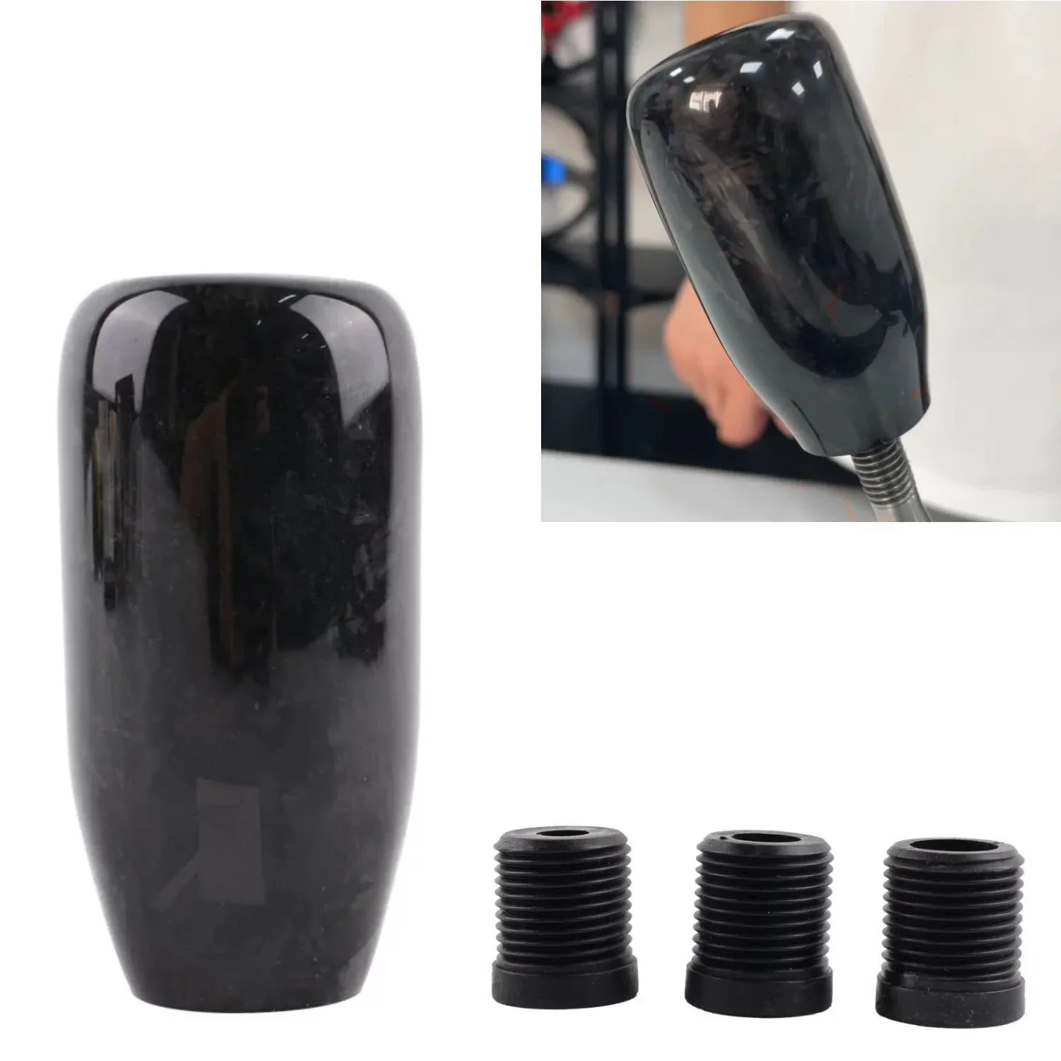 Forged Fiber Shift Knob For Car Modification Irregular Forged Pattern Carbon Fiber Manual Transmission Shift Head