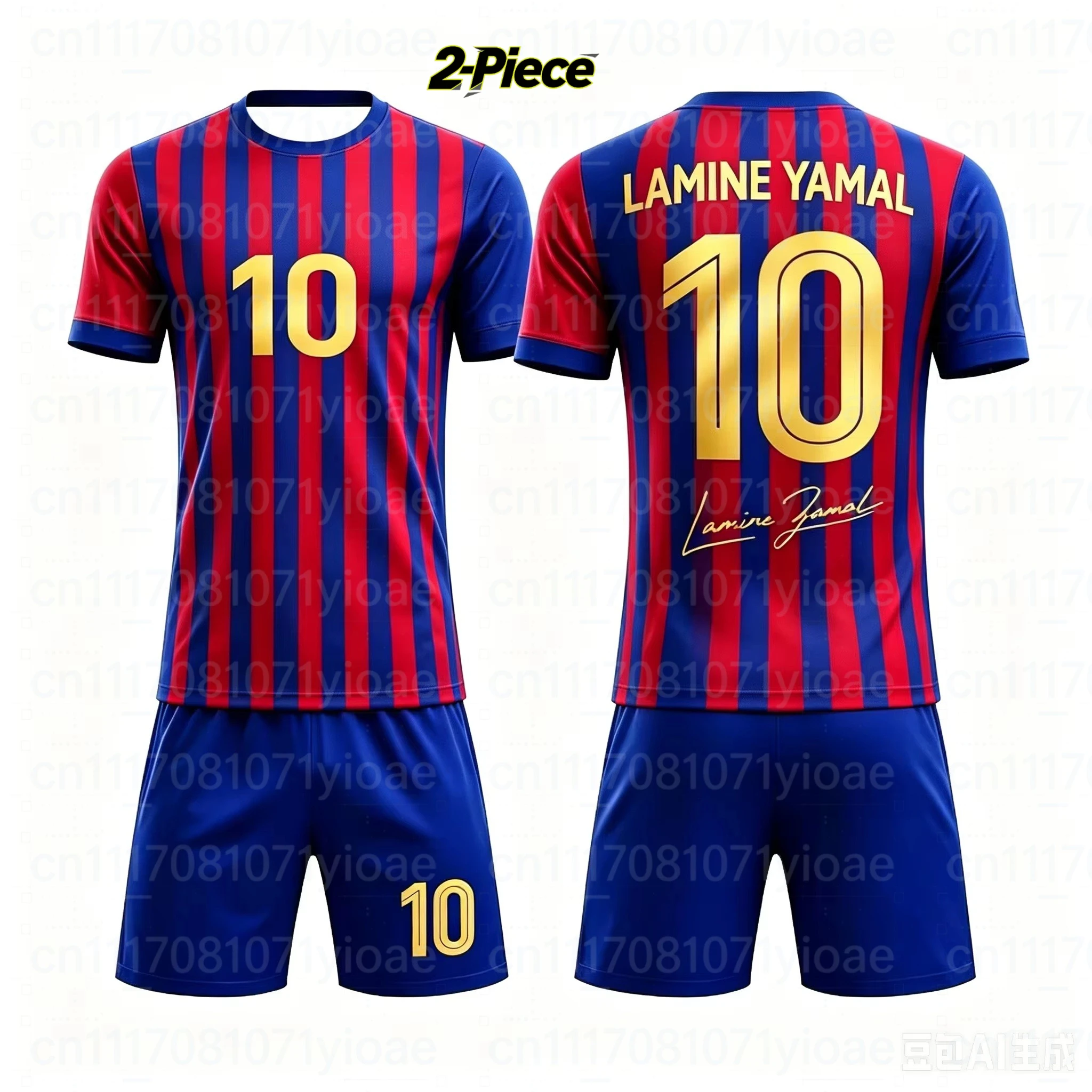 26/27 Hotsale Lamine Yamal Fan Nr. 10 Fußballtrikot & Shorts 2-teiliges Set, Einzelnes Oberteil Verfügbar, Sport-Trainingsanzug für Kinder – Detail 6