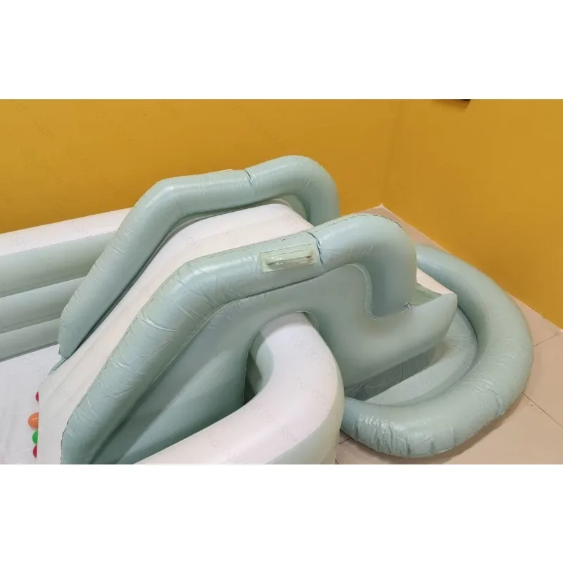 Portable Inflatable Water Slide Pool  Outdoor Splash Pool with Canopy for Toddlers  Foldable Kids Pool for Summer Backyard Fun