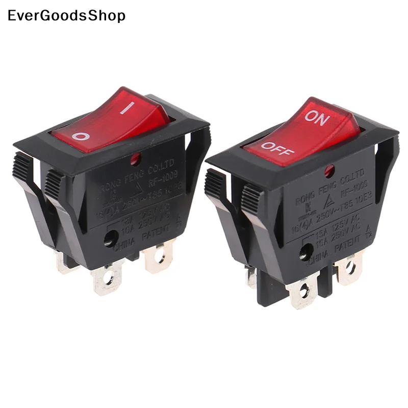 

New 4Plug Power Rocker Switch RF-1009 16A Control Switch With Led Light For Rongfeng ON/OFF/I/O Switch