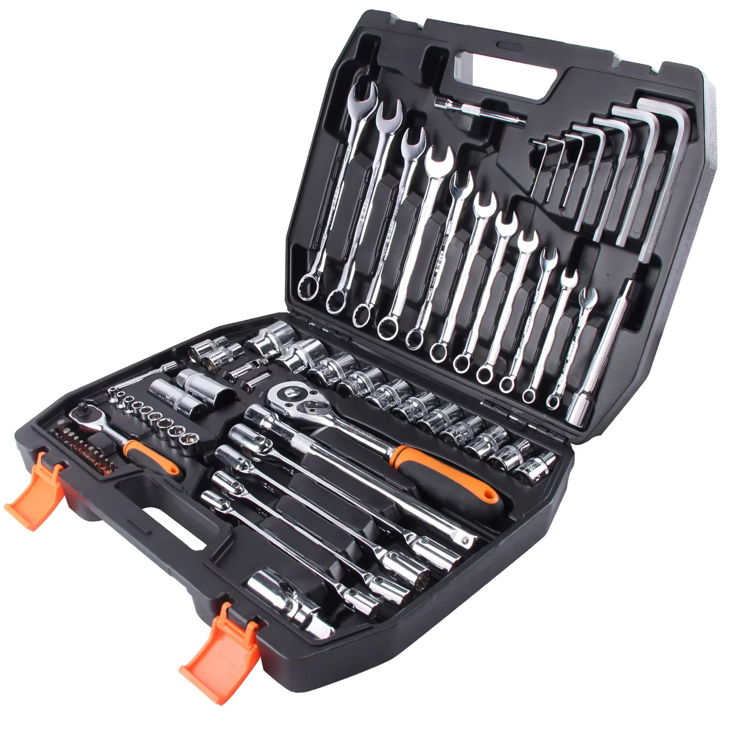 77PCS Socket Wrench Set Tool Sets Socket Set for Car Repairing Tool Box Kit Car Repair Socket Ratchet Wrench Metric
