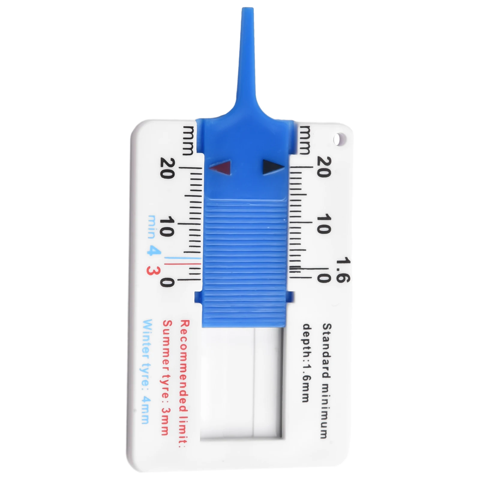 Tire Tread Ruler Portable plastic tire tread depth ruler 0 20MM vernier depth caliper for monitoring tire tread wear