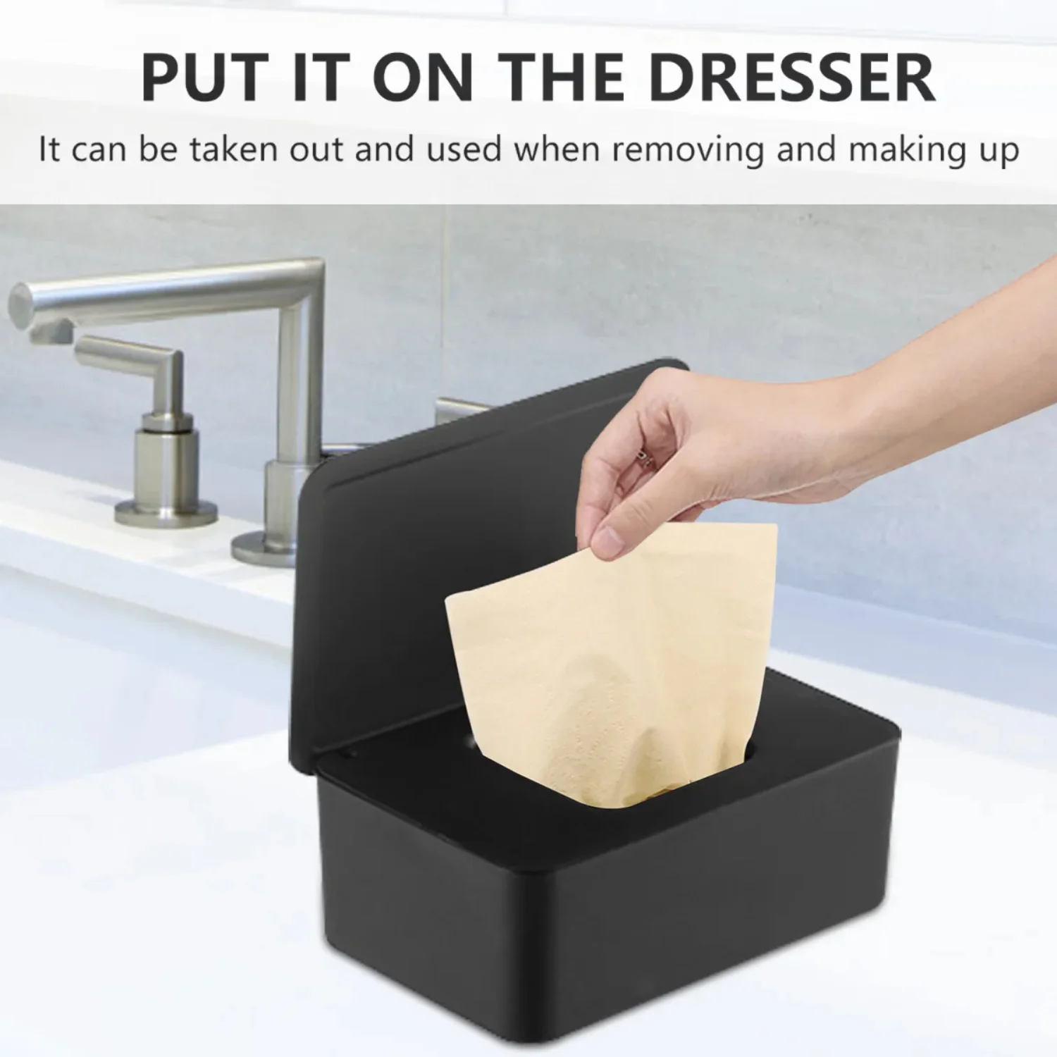 Wet Tissue Box Dustproof Wipes Dispenser Portable Tissue Box  Box with Lid  Car  Office Desktop Organizer Hot Sale