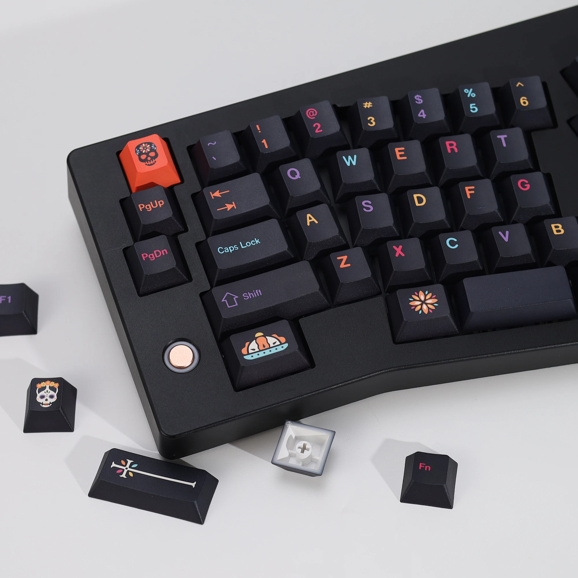 KBDiy Clone GMK Keycaps Retro GMK Mictlan Cherry Profile PBT ISO Keycap für magnetische Schalter 60 Gaming Mechanical Keyboard KIT – Detail 18