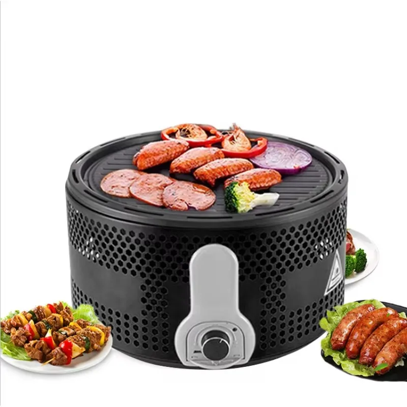 

New multi-color outdoor indoor stainless steel garden outdoor smokeless portable barbecue dining table charcoal mini