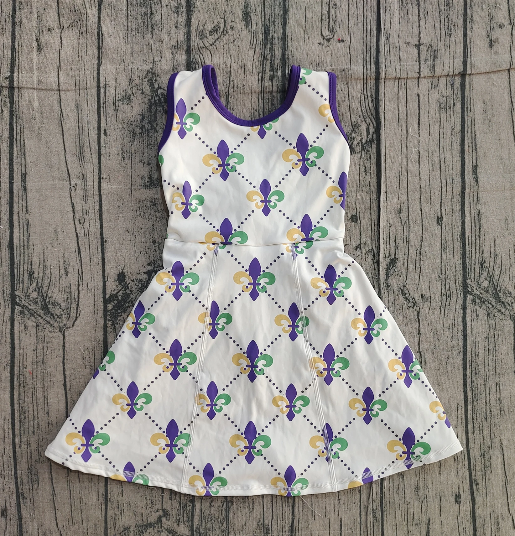 

Z1119-17 GSD2944 Presale Kids Girls Clothes Sleeveless Baby Fashion Yoga Carnival Dress
