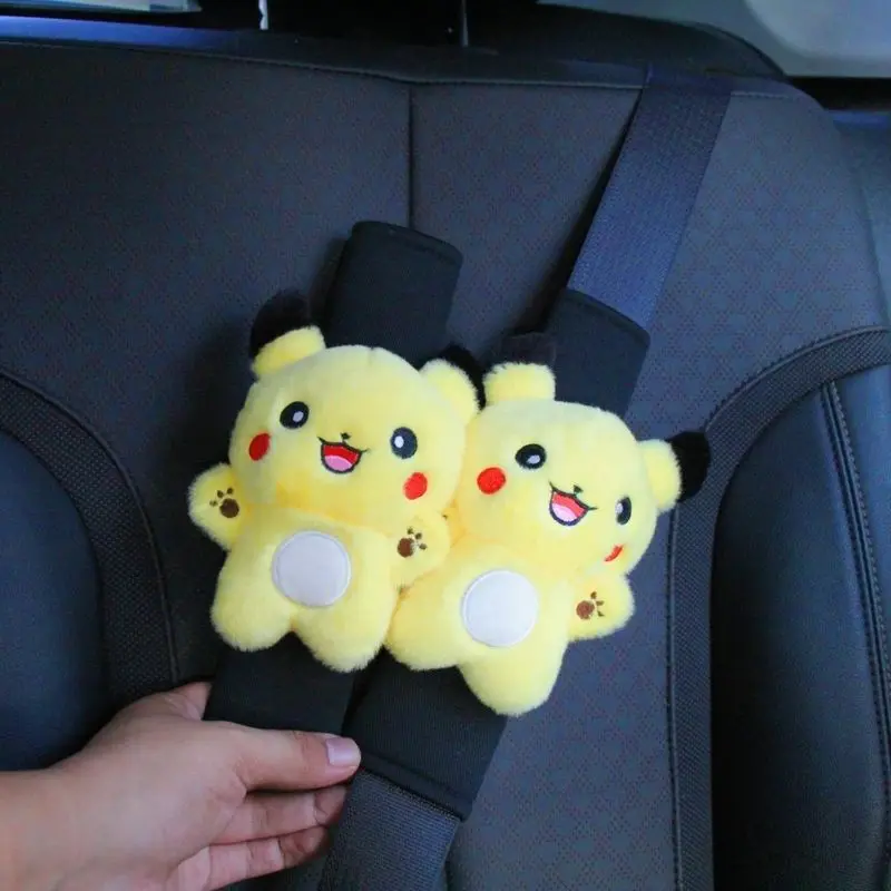 أنيمي بوكيمون بيكاتشو منصات الكتف حزام أمان السيارة الديكور لطيف حزام الكتف الإبداع الملحقات هدايا العيد #3