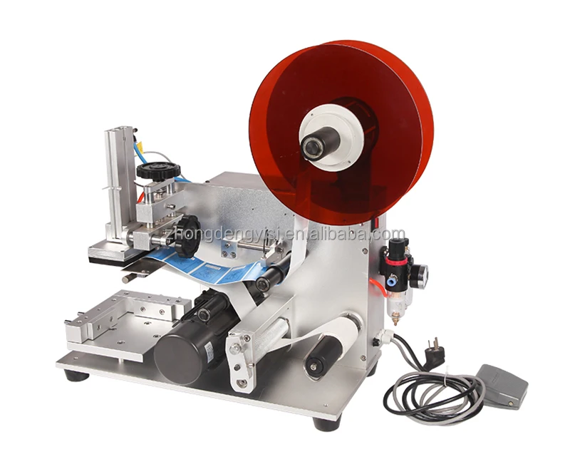 Semi Automatic Labeling Machine With Date Printing Barcode Coding For Round Square Bottles