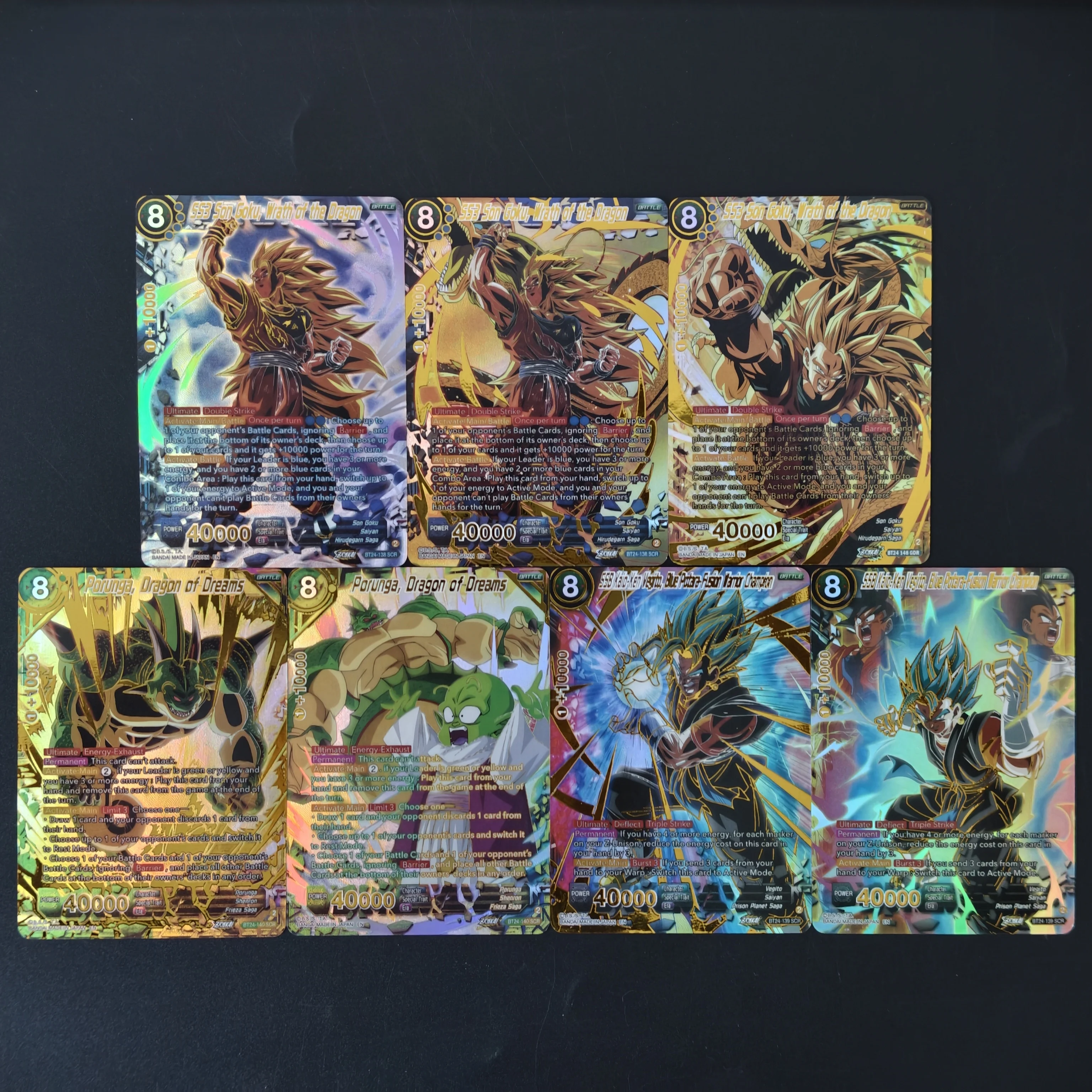 Carte Proxy Dragon Ball Super Masters (DBSCG) Beyond Generations BT24 SS3 Son Goku GDR Holo Foil, carte TCG DIY avancée
