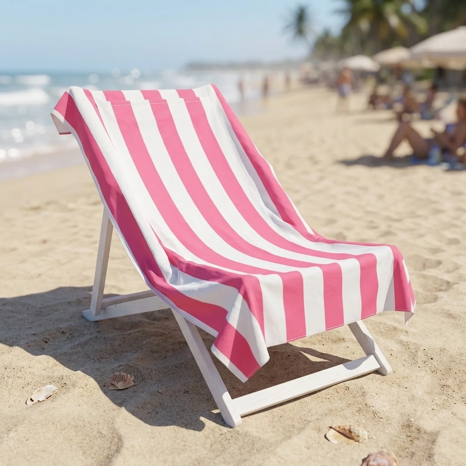 Beach Chair Towel Cover with Flap Pockets Quick Drying for Outdoor Fun Easy Maintenance Stylish and Comfortable Design